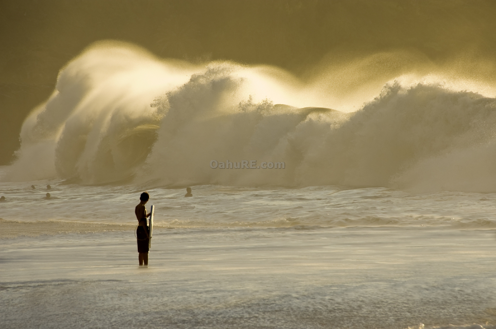 Huge waves at Sandy Beach