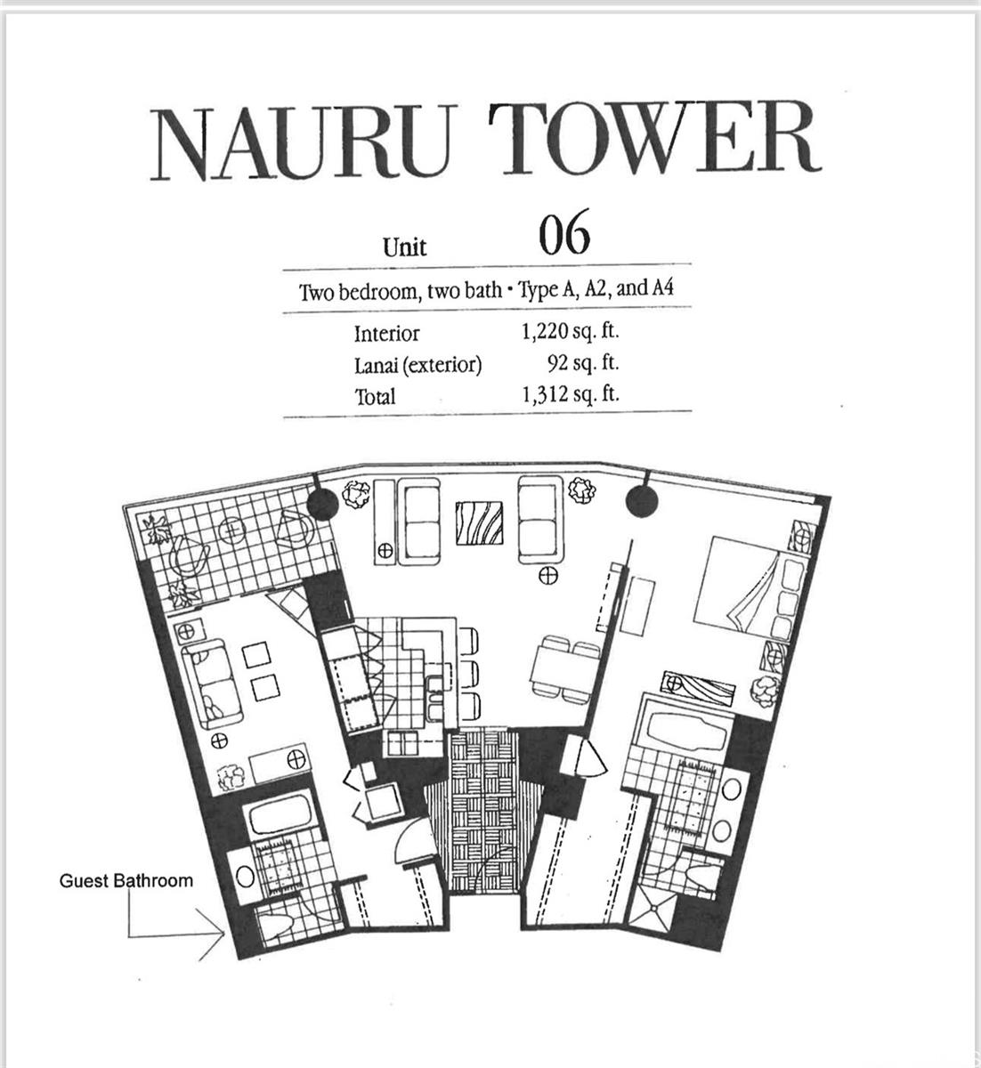 Nauru Tower 1330 Ala Moana Boulevard  Unit 1806