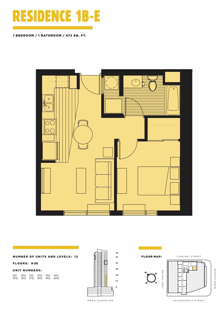 988 Halekauwila Street  Unit 1712